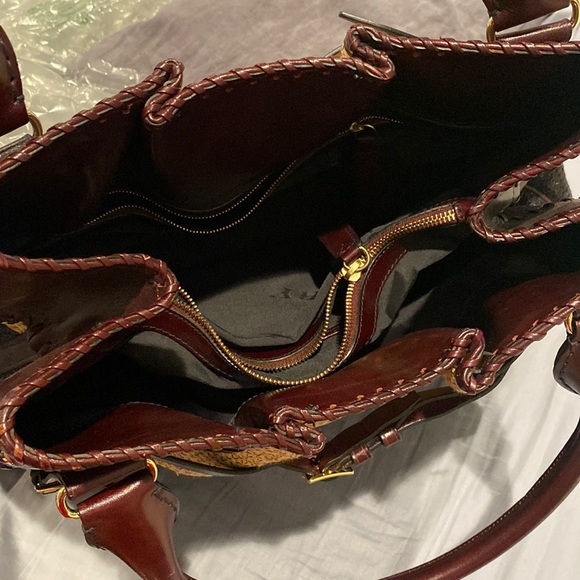 SOLD! Burberry Prorsum raffia whipstitch runway rare bag🖤 - Picture 16 of 17